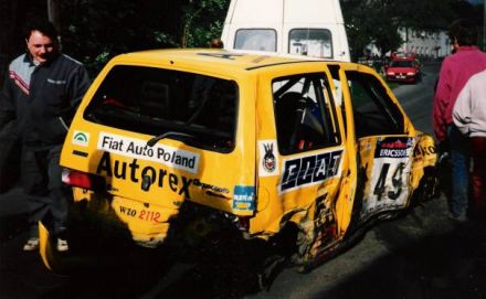 Jacek Sikora i Marek Kaczmarek - Fiat Cinquecento Sporting.